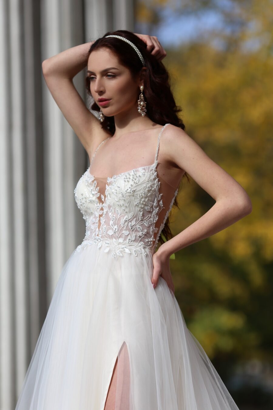 abito da sposa in tulle e pizzo